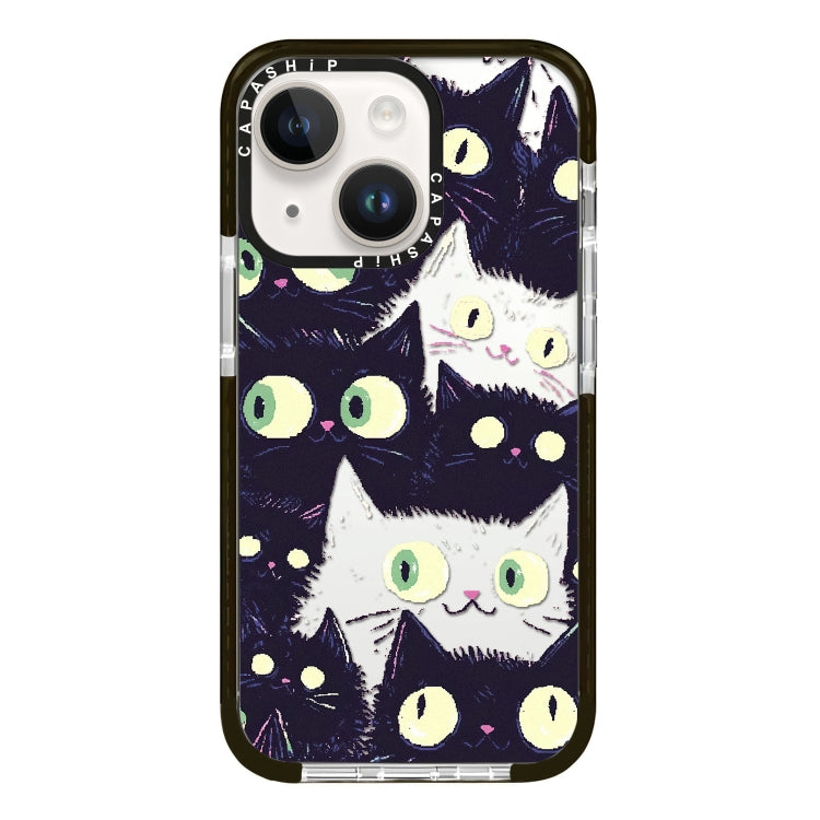 Simple Illustration Pattern Full Coverage Phone Case, For iPhone 14 Plus