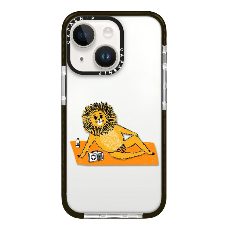 Simple Illustration Pattern Full Coverage Phone Case, For iPhone 14 Plus