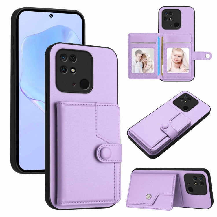 Button Card Bag RFID Anti-theft Phone Case, For Redmi Note 12 4G Global, For Redmi Note 12 Pro+ Global, For Redmi Note 12 Pro 5G Global, For Redmi Note 12 Pro Speed, For Redmi Note 12 5G Global, For Redmi 12C / 11A, For Redmi 10C