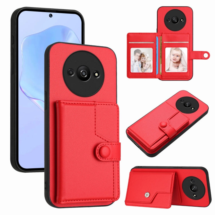 Button Card Bag RFID Anti-theft Phone Case, For Redmi Turbo 4 Pro / Xiaomi Poco F7, For Redmi A5 4G 171.7mm / Xiaomi Poco C71, For Redmi Note 13R / 13 4G, For Redmi Turbo 3, For Redmi A3 4G Global, For Redmi Note 13 Pro 4G Global                       ...