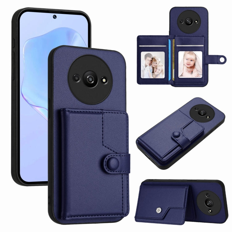 Button Card Bag RFID Anti-theft Phone Case, For Redmi Turbo 4 Pro / Xiaomi Poco F7, For Redmi A5 4G 171.7mm / Xiaomi Poco C71, For Redmi Note 13R / 13 4G, For Redmi Turbo 3, For Redmi A3 4G Global, For Redmi Note 13 Pro 4G Global                       ...