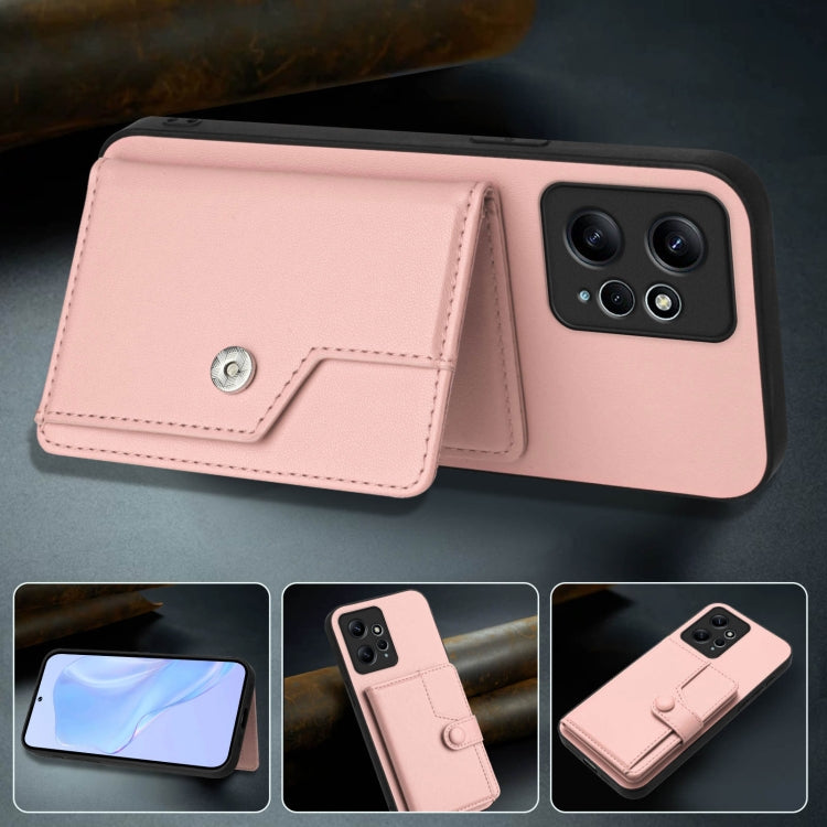 Button Card Bag RFID Anti-theft Phone Case, For Redmi Note 12 4G Global, For Redmi Note 12 Pro+ Global, For Redmi Note 12 Pro 5G Global, For Redmi Note 12 Pro Speed, For Redmi Note 12 5G Global, For Redmi 12C / 11A, For Redmi 10C