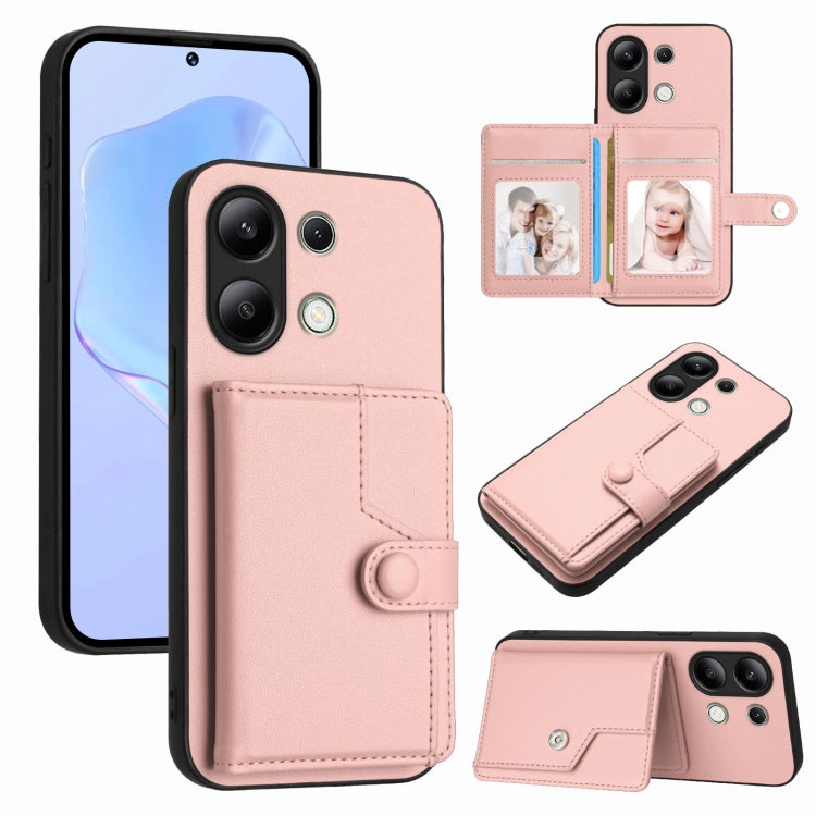 Button Card Bag RFID Anti-theft Phone Case, For Redmi Turbo 4 Pro / Xiaomi Poco F7, For Redmi A5 4G 171.7mm / Xiaomi Poco C71, For Redmi Note 13R / 13 4G, For Redmi Turbo 3, For Redmi A3 4G Global, For Redmi Note 13 Pro 4G Global                       ...