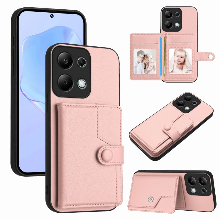 Button Card Bag RFID Anti-theft Phone Case, For Redmi Turbo 4 Pro / Xiaomi Poco F7, For Redmi A5 4G 171.7mm / Xiaomi Poco C71, For Redmi Note 13R / 13 4G, For Redmi Turbo 3, For Redmi A3 4G Global, For Redmi Note 13 Pro 4G Global                       ...