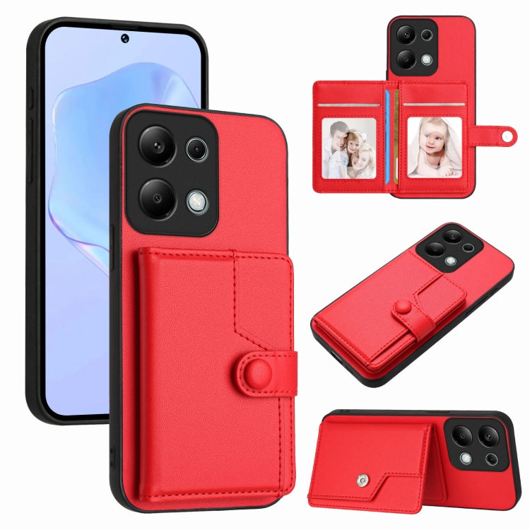 Button Card Bag RFID Anti-theft Phone Case, For Redmi Turbo 4 Pro / Xiaomi Poco F7, For Redmi A5 4G 171.7mm / Xiaomi Poco C71, For Redmi Note 13R / 13 4G, For Redmi Turbo 3, For Redmi A3 4G Global, For Redmi Note 13 Pro 4G Global                       ...