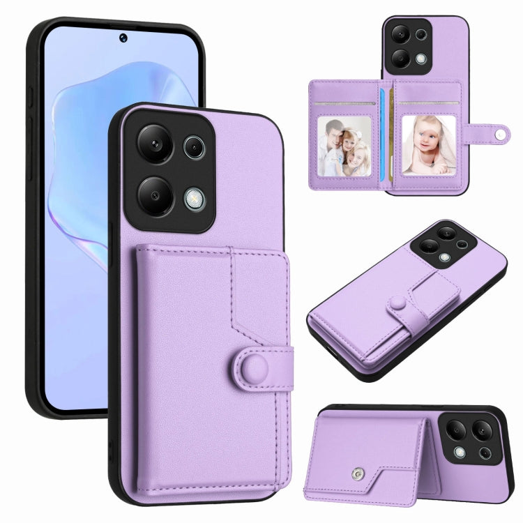 Button Card Bag RFID Anti-theft Phone Case, For Redmi Turbo 4 Pro / Xiaomi Poco F7, For Redmi A5 4G 171.7mm / Xiaomi Poco C71, For Redmi Note 13R / 13 4G, For Redmi Turbo 3, For Redmi A3 4G Global, For Redmi Note 13 Pro 4G Global                       ...