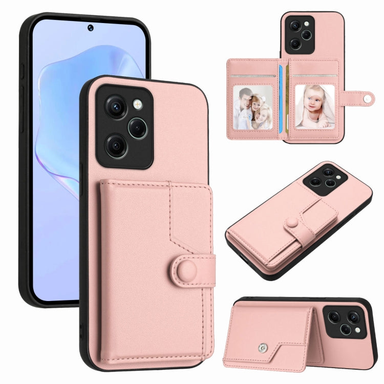 Button Card Bag RFID Anti-theft Phone Case, For Redmi Note 12 4G Global, For Redmi Note 12 Pro+ Global, For Redmi Note 12 Pro 5G Global, For Redmi Note 12 Pro Speed, For Redmi Note 12 5G Global, For Redmi 12C / 11A, For Redmi 10C