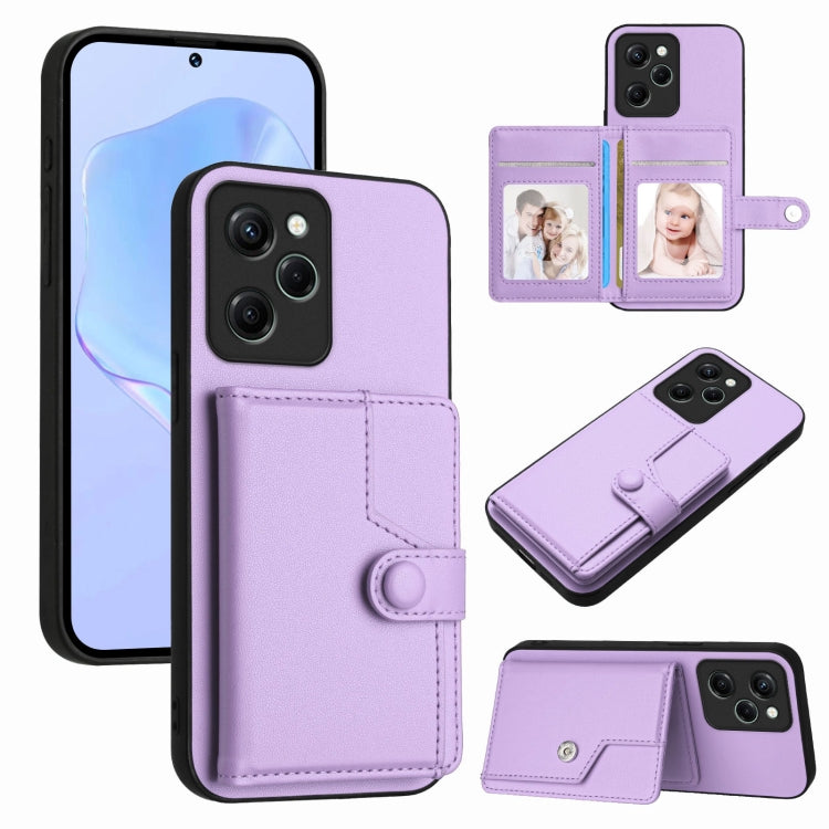 Button Card Bag RFID Anti-theft Phone Case, For Redmi Note 12 4G Global, For Redmi Note 12 Pro+ Global, For Redmi Note 12 Pro 5G Global, For Redmi Note 12 Pro Speed, For Redmi Note 12 5G Global, For Redmi 12C / 11A, For Redmi 10C