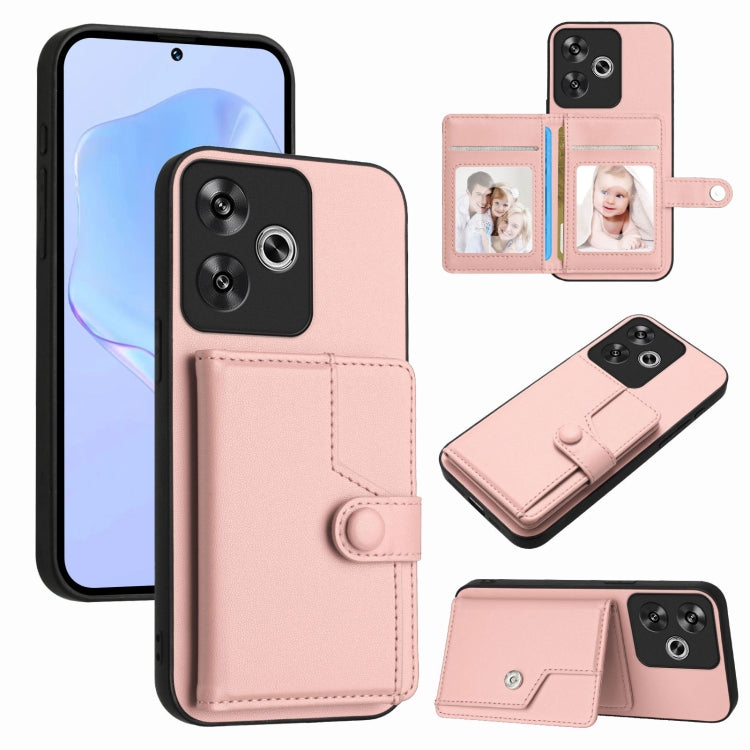 Button Card Bag RFID Anti-theft Phone Case, For Redmi Turbo 4 Pro / Xiaomi Poco F7, For Redmi A5 4G 171.7mm / Xiaomi Poco C71, For Redmi Note 13R / 13 4G, For Redmi Turbo 3, For Redmi A3 4G Global, For Redmi Note 13 Pro 4G Global                       ...