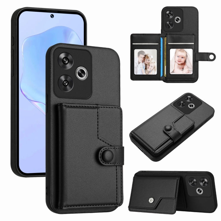 Button Card Bag RFID Anti-theft Phone Case, For Redmi Turbo 4 Pro / Xiaomi Poco F7, For Redmi A5 4G 171.7mm / Xiaomi Poco C71, For Redmi Note 13R / 13 4G, For Redmi Turbo 3, For Redmi A3 4G Global, For Redmi Note 13 Pro 4G Global                       ...