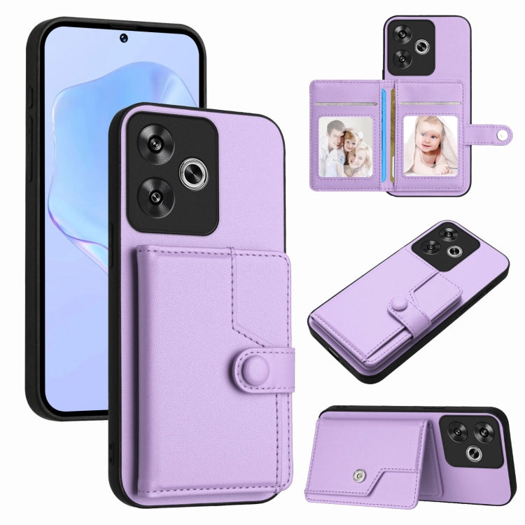 Button Card Bag RFID Anti-theft Phone Case, For Redmi Turbo 4 Pro / Xiaomi Poco F7, For Redmi A5 4G 171.7mm / Xiaomi Poco C71, For Redmi Note 13R / 13 4G, For Redmi Turbo 3, For Redmi A3 4G Global, For Redmi Note 13 Pro 4G Global                       ...