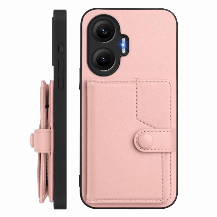 Button Card Bag RFID Anti-theft Phone Case, For Redmi Turbo 4 Pro / Xiaomi Poco F7, For Redmi A5 4G 171.7mm / Xiaomi Poco C71, For Redmi Note 13R / 13 4G, For Redmi Turbo 3, For Redmi A3 4G Global, For Redmi Note 13 Pro 4G Global                       ...