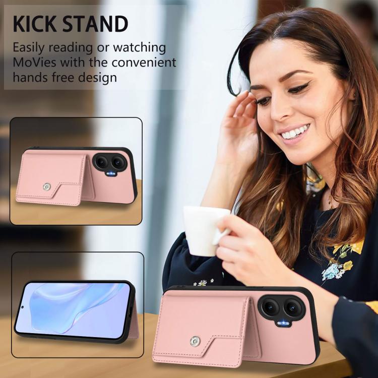 Button Card Bag RFID Anti-theft Phone Case, For Redmi Turbo 4 Pro / Xiaomi Poco F7, For Redmi A5 4G 171.7mm / Xiaomi Poco C71, For Redmi Note 13R / 13 4G, For Redmi Turbo 3, For Redmi A3 4G Global, For Redmi Note 13 Pro 4G Global                       ...