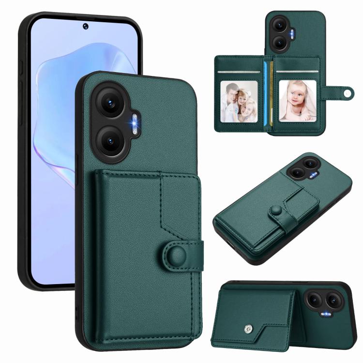 Button Card Bag RFID Anti-theft Phone Case, For Redmi Turbo 4 Pro / Xiaomi Poco F7, For Redmi A5 4G 171.7mm / Xiaomi Poco C71, For Redmi Note 13R / 13 4G, For Redmi Turbo 3, For Redmi A3 4G Global, For Redmi Note 13 Pro 4G Global                       ...