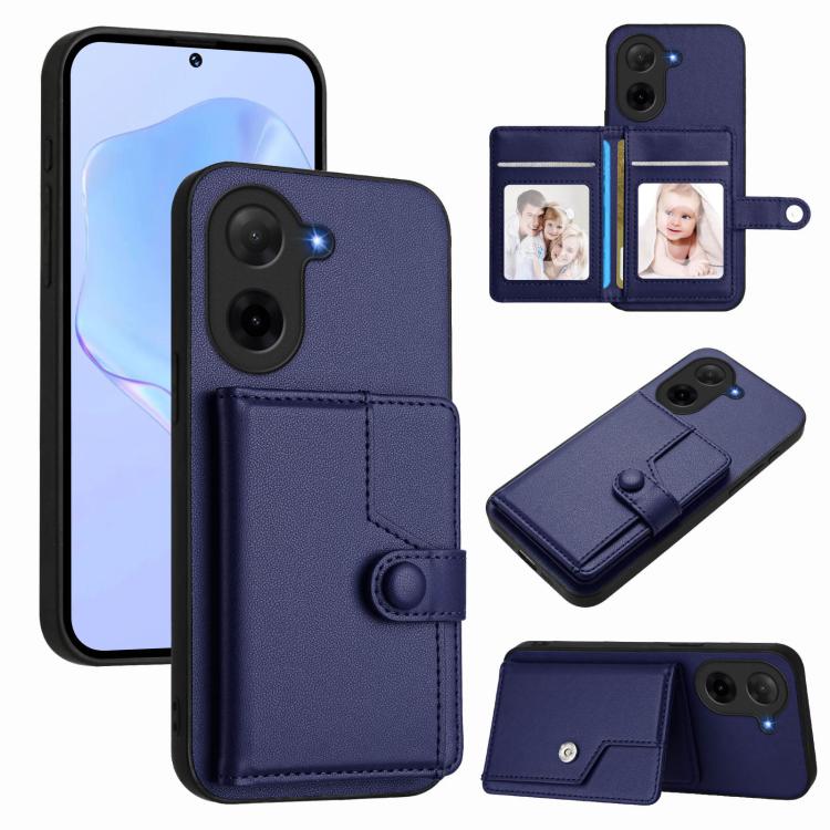 Button Card Bag RFID Anti-theft Phone Case, For Redmi Turbo 4 Pro / Xiaomi Poco F7, For Redmi A5 4G 171.7mm / Xiaomi Poco C71, For Redmi Note 13R / 13 4G, For Redmi Turbo 3, For Redmi A3 4G Global, For Redmi Note 13 Pro 4G Global                       ...