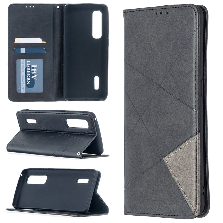 Rhombus Texture Horizontal Flip Magnetic Leather Case with Holder & Card Slots, For OPPO Find X2 Pro, For OPPO Reno4 5G, For OPPO Find X2 Neo / Reno 3 Pro