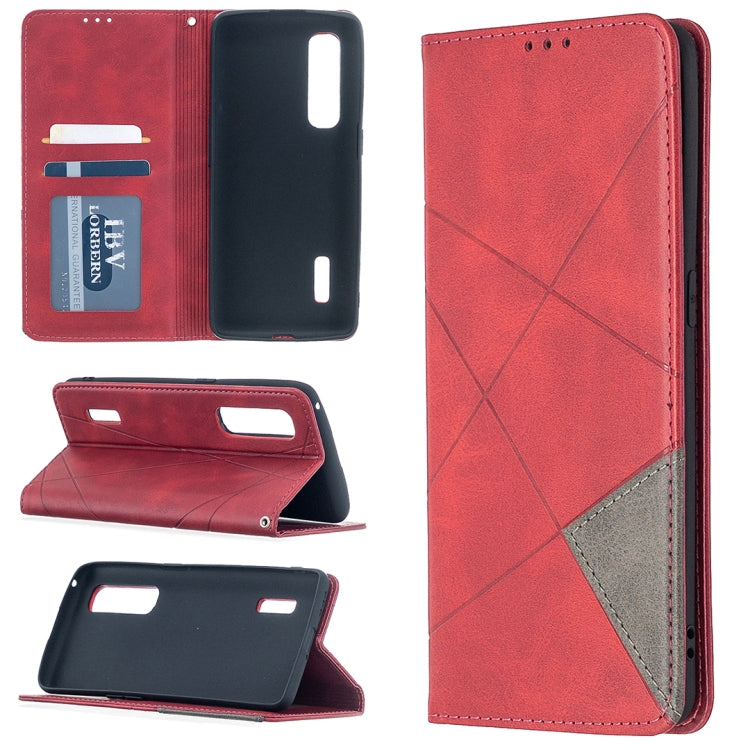 Rhombus Texture Horizontal Flip Magnetic Leather Case with Holder & Card Slots, For OPPO Find X2 Pro, For OPPO Reno4 5G, For OPPO Find X2 Neo / Reno 3 Pro
