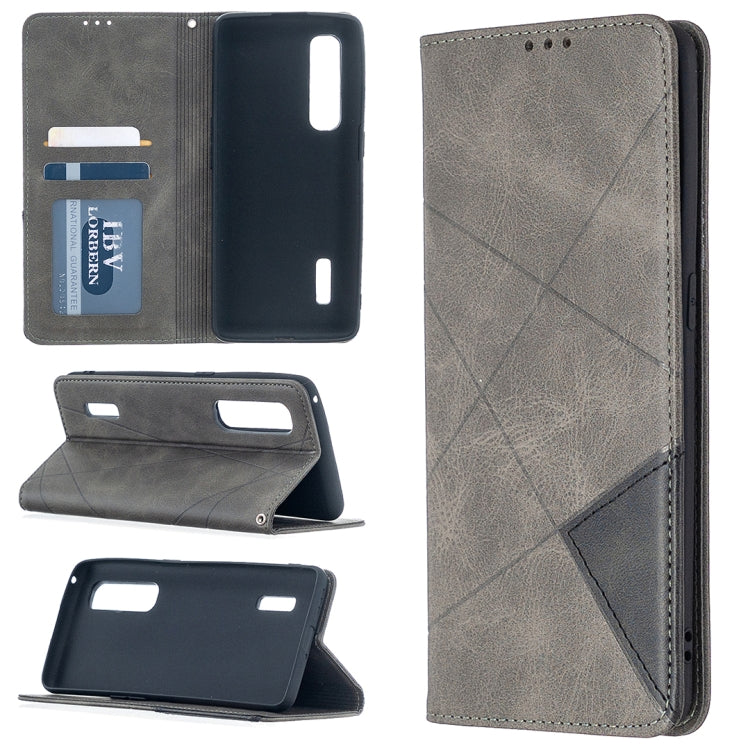 Rhombus Texture Horizontal Flip Magnetic Leather Case with Holder & Card Slots, For OPPO Find X2 Pro, For OPPO Reno4 5G, For OPPO Find X2 Neo / Reno 3 Pro