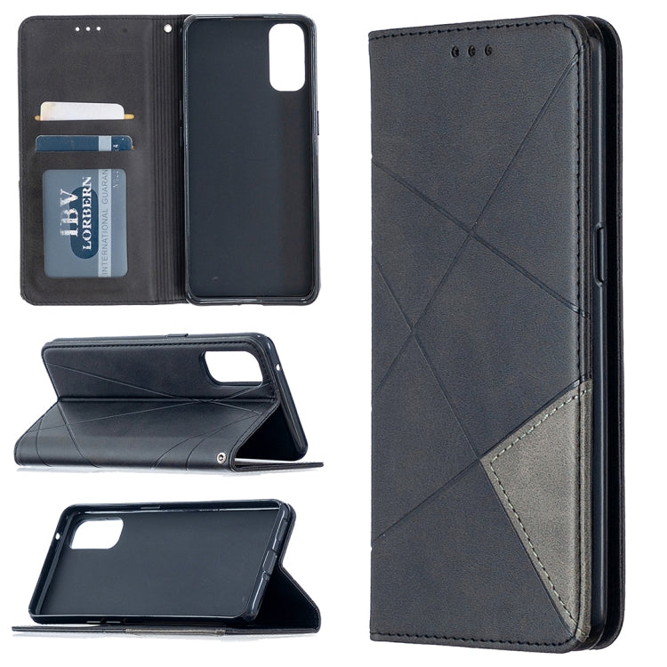 Rhombus Texture Horizontal Flip Magnetic Leather Case with Holder & Card Slots, For OPPO Find X2 Pro, For OPPO Reno4 5G, For OPPO Find X2 Neo / Reno 3 Pro