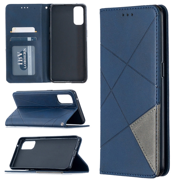 Rhombus Texture Horizontal Flip Magnetic Leather Case with Holder & Card Slots, For OPPO Find X2 Pro, For OPPO Reno4 5G, For OPPO Find X2 Neo / Reno 3 Pro