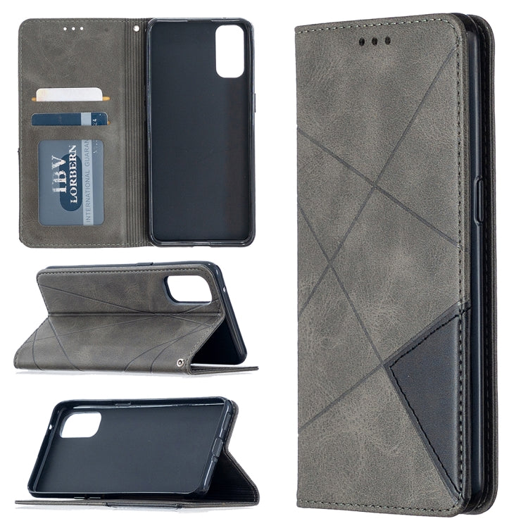 Rhombus Texture Horizontal Flip Magnetic Leather Case with Holder & Card Slots, For OPPO Find X2 Pro, For OPPO Reno4 5G, For OPPO Find X2 Neo / Reno 3 Pro