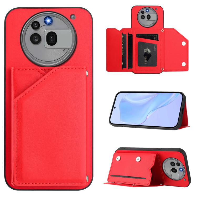 Skin Feel Four Card Slots Phone Case with Wrist Strap, For Nothing CMF Phone 2 Pro, For Nothing Phone 3a, For Nothing Phone 3a Pro, For Nothing CMF Phone 1, For Nothing Phone 2a