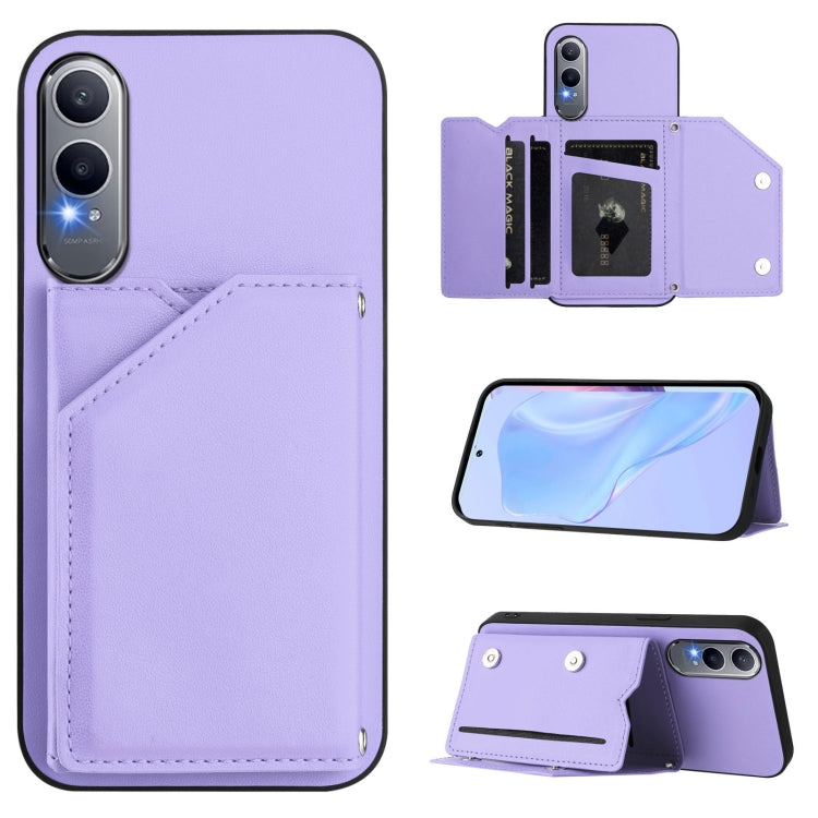 Skin Feel Four Card Slots Phone Case with Wrist Strap, For OPPO A5 / F29, For OPPO Find X8s+, For OPPO Find X8s, For OPPO Find X8 Ultra, For OPPO A5 Energy / A5 Pro 5G Global, For OPPO K12X, For OPPO A3 Pro Global, For OPPO Reno12 Pro Global