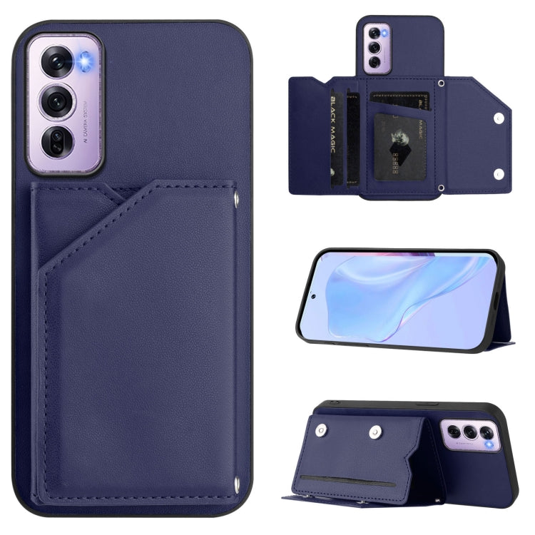 Skin Feel Four Card Slots Phone Case with Wrist Strap, For OPPO A5 / F29, For OPPO Find X8s+, For OPPO Find X8s, For OPPO Find X8 Ultra, For OPPO A5 Energy / A5 Pro 5G Global, For OPPO K12X, For OPPO A3 Pro Global, For OPPO Reno12 Pro Global