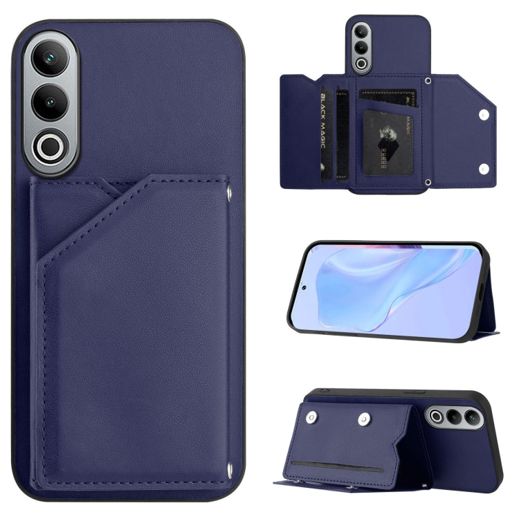 Skin Feel Four Card Slots Phone Case with Wrist Strap, For OPPO Reno12 Global, For OPPO K12 5G, For OPPO A3 Pro, For OPPO Reno11 F / F25 Pro, For OPPO Reno11 Global, For OPPO Reno11 Pro Global, For OPPO A58 / A58X / A1X / A2X                           ...