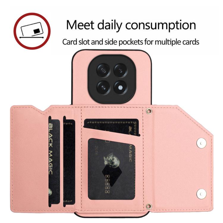 Skin Feel Four Card Slots Phone Case with Wrist Strap, For OPPO A5 / F29, For OPPO Find X8s+, For OPPO Find X8s, For OPPO Find X8 Ultra, For OPPO A5 Energy / A5 Pro 5G Global, For OPPO K12X, For OPPO A3 Pro Global, For OPPO Reno12 Pro Global