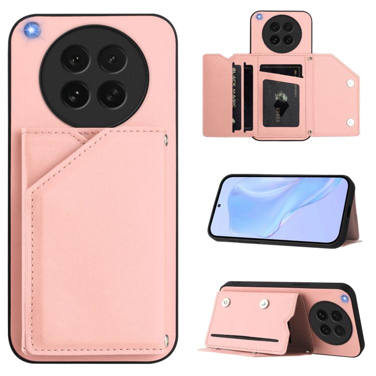 Skin Feel Four Card Slots Phone Case with Wrist Strap, For OPPO A5 / F29, For OPPO Find X8s+, For OPPO Find X8s, For OPPO Find X8 Ultra, For OPPO A5 Energy / A5 Pro 5G Global, For OPPO K12X, For OPPO A3 Pro Global, For OPPO Reno12 Pro Global