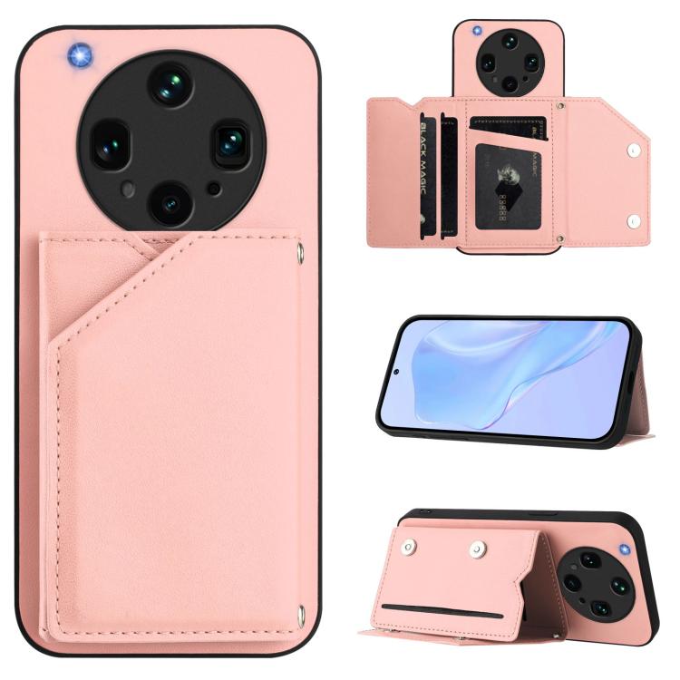 Skin Feel Four Card Slots Phone Case with Wrist Strap, For OPPO A5 / F29, For OPPO Find X8s+, For OPPO Find X8s, For OPPO Find X8 Ultra, For OPPO A5 Energy / A5 Pro 5G Global, For OPPO K12X, For OPPO A3 Pro Global, For OPPO Reno12 Pro Global