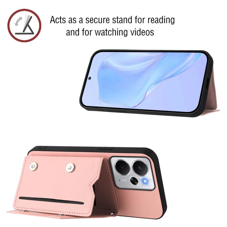 Skin Feel Four Card Slots Phone Case with Wrist Strap, For Realme 14, For Realme 14 Pro+, For Realme 14 Pro, For Realme 13 Pro / 13 Pro+ 5G, For Realme GT Neo6 SE, For Realme 12 Pro+ / 12 Pro, For Realme 12+ 5G / P1 5G