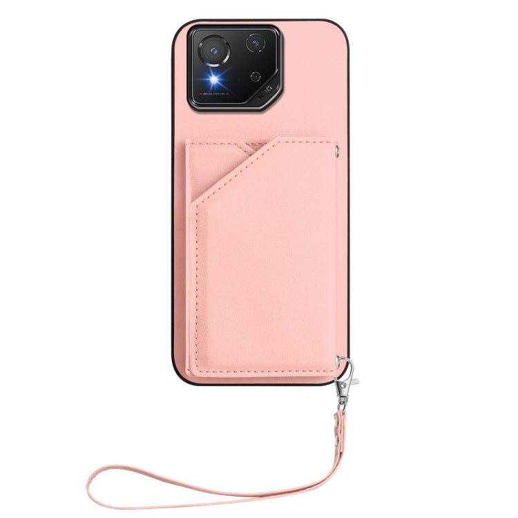 Skin Feel Four Card Slots Phone Case with Wrist Strap, For Asus ROG Phone 8, For Asus ROG Phone 8 Pro