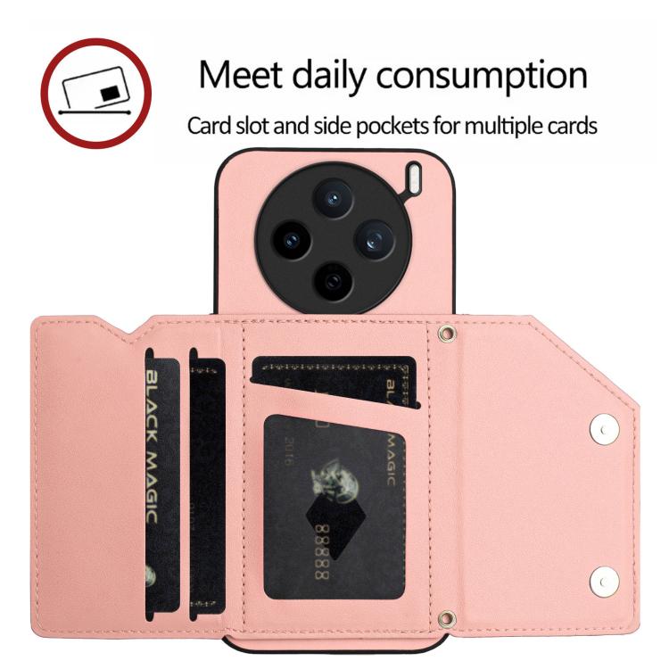 Skin Feel Four Card Slots Phone Case with Wrist Strap, For vivo X200s, For vivo Y29 4G / T4x / Y300t, For vivo V50 / V50e, For vivo X200 Ultra, For vivo V50 Lite 4G, For vivo Y39 5G / Y300i, For vivo Y200