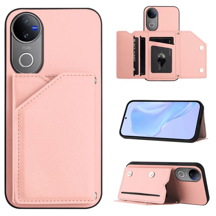 Skin Feel Four Card Slots Phone Case with Wrist Strap, For vivo X200s, For vivo Y29 4G / T4x / Y300t, For vivo V50 / V50e, For vivo X200 Ultra, For vivo V50 Lite 4G, For vivo Y39 5G / Y300i, For vivo Y200