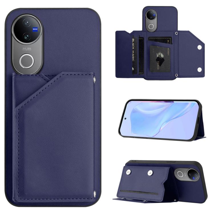 Skin Feel Four Card Slots Phone Case with Wrist Strap, For vivo X200s, For vivo Y29 4G / T4x / Y300t, For vivo V50 / V50e, For vivo X200 Ultra, For vivo V50 Lite 4G, For vivo Y39 5G / Y300i, For vivo Y200