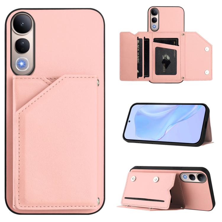 Skin Feel Four Card Slots Phone Case with Wrist Strap, For vivo X200s, For vivo Y29 4G / T4x / Y300t, For vivo V50 / V50e, For vivo X200 Ultra, For vivo V50 Lite 4G, For vivo Y39 5G / Y300i, For vivo Y200