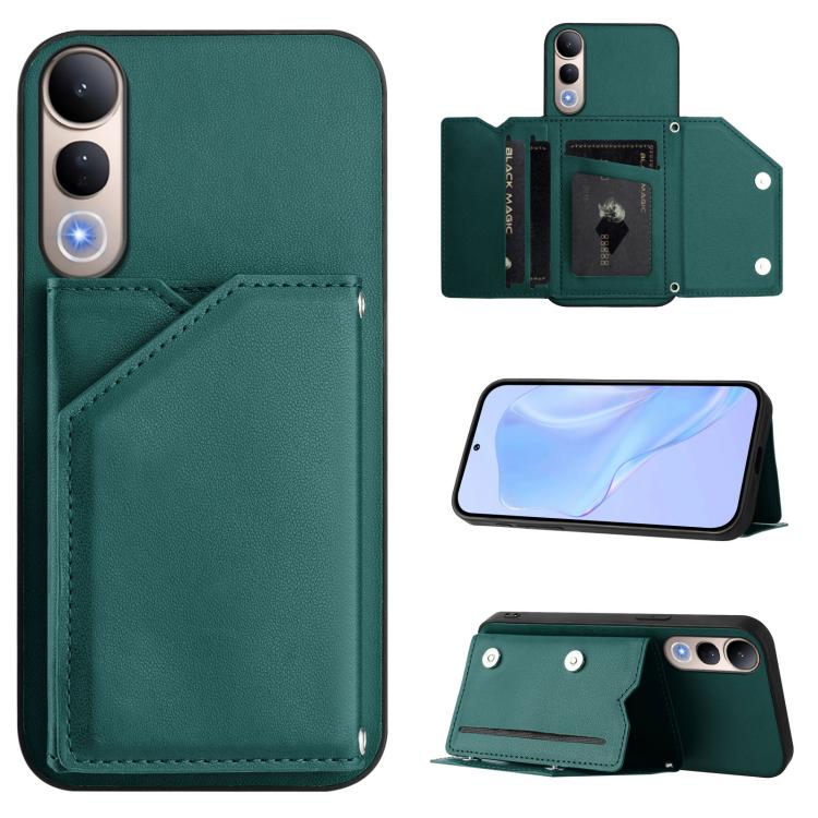 Skin Feel Four Card Slots Phone Case with Wrist Strap, For vivo X200s, For vivo Y29 4G / T4x / Y300t, For vivo V50 / V50e, For vivo X200 Ultra, For vivo V50 Lite 4G, For vivo Y39 5G / Y300i, For vivo Y200