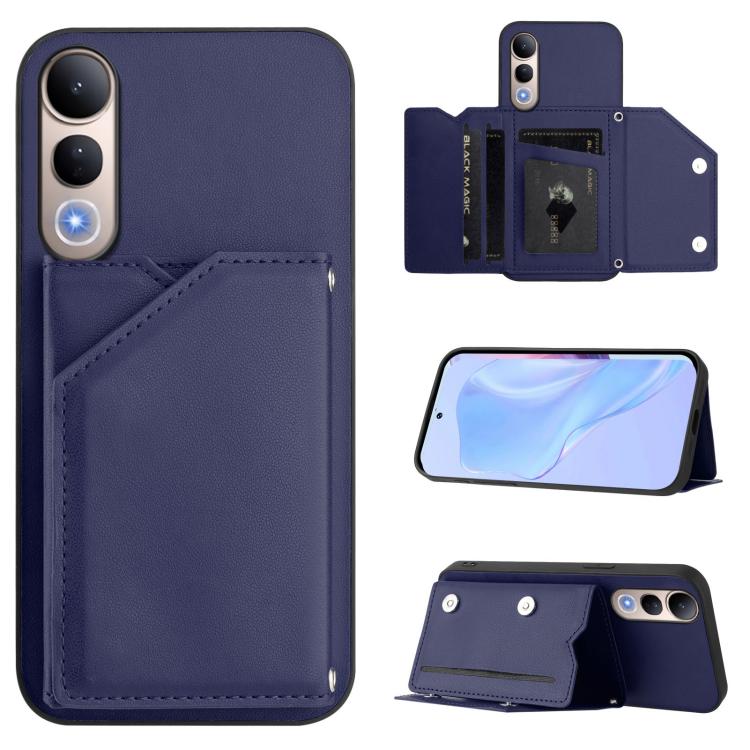 Skin Feel Four Card Slots Phone Case with Wrist Strap, For vivo X200s, For vivo Y29 4G / T4x / Y300t, For vivo V50 / V50e, For vivo X200 Ultra, For vivo V50 Lite 4G, For vivo Y39 5G / Y300i, For vivo Y200