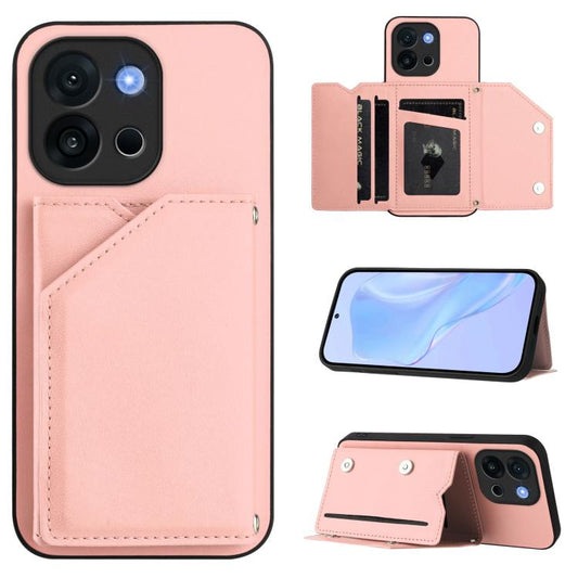 Skin Feel Four Card Slots Phone Case with Wrist Strap, For OnePlus 13T, For OnePlus Ace 5 / Ace 5 Pro, For OnePlus Nord 4, For OnePlus Nord CE4 Lite 5G, For OnePlus Nord CE4, For OnePlus Nord CE 3 Lite