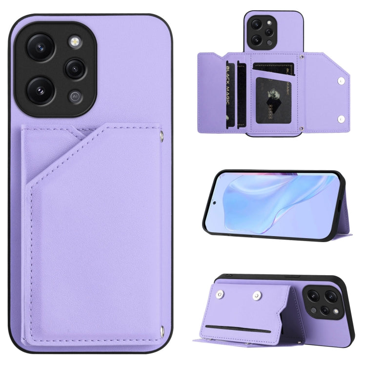 Skin Feel Four Card Slots Phone Case with Wrist Strap, For Redmi 13C 4G Global, For Redmi Note 13 5G, For Redmi Note 13 Pro+, For Redmi 12 4G Global, For Redmi Note 12 Turbo, For Redmi K60 / 60 Pro, For Redmi Note 12S 4G Global                         ...
