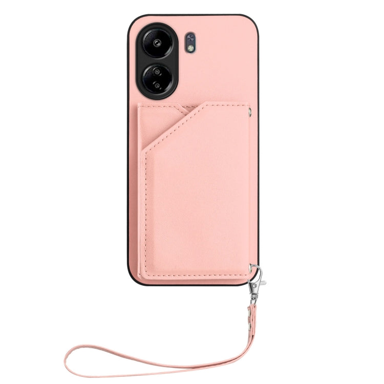 Skin Feel Four Card Slots Phone Case with Wrist Strap, For Redmi 13C 4G Global, For Redmi Note 13 5G, For Redmi Note 13 Pro+, For Redmi 12 4G Global, For Redmi Note 12 Turbo, For Redmi K60 / 60 Pro, For Redmi Note 12S 4G Global                         ...