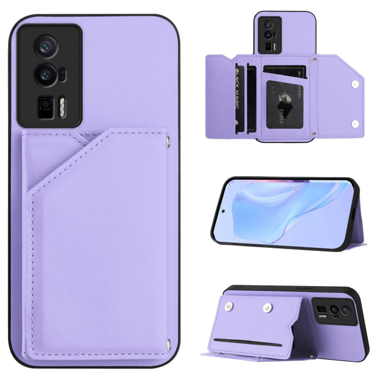 Skin Feel Four Card Slots Phone Case with Wrist Strap, For Redmi 13C 4G Global, For Redmi Note 13 5G, For Redmi Note 13 Pro+, For Redmi 12 4G Global, For Redmi Note 12 Turbo, For Redmi K60 / 60 Pro, For Redmi Note 12S 4G Global                         ...