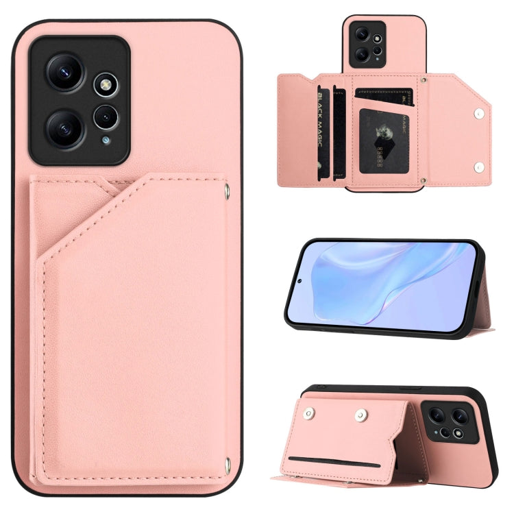 Skin Feel Four Card Slots Phone Case with Wrist Strap, For Redmi 13C 4G Global, For Redmi Note 13 5G, For Redmi Note 13 Pro+, For Redmi 12 4G Global, For Redmi Note 12 Turbo, For Redmi K60 / 60 Pro, For Redmi Note 12S 4G Global                         ...