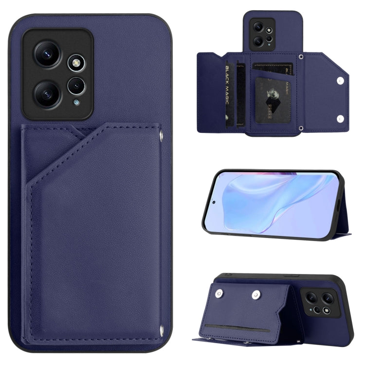 Skin Feel Four Card Slots Phone Case with Wrist Strap, For Redmi 13C 4G Global, For Redmi Note 13 5G, For Redmi Note 13 Pro+, For Redmi 12 4G Global, For Redmi Note 12 Turbo, For Redmi K60 / 60 Pro, For Redmi Note 12S 4G Global                         ...