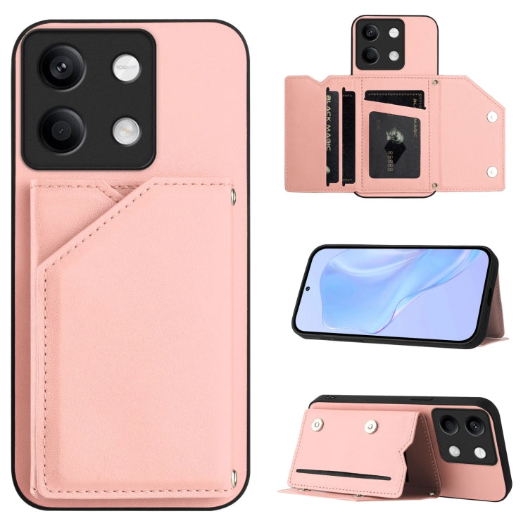 Skin Feel Four Card Slots Phone Case with Wrist Strap, For Redmi 13C 4G Global, For Redmi Note 13 5G, For Redmi Note 13 Pro+, For Redmi 12 4G Global, For Redmi Note 12 Turbo, For Redmi K60 / 60 Pro, For Redmi Note 12S 4G Global                         ...