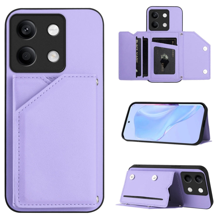 Skin Feel Four Card Slots Phone Case with Wrist Strap, For Redmi 13C 4G Global, For Redmi Note 13 5G, For Redmi Note 13 Pro+, For Redmi 12 4G Global, For Redmi Note 12 Turbo, For Redmi K60 / 60 Pro, For Redmi Note 12S 4G Global                         ...