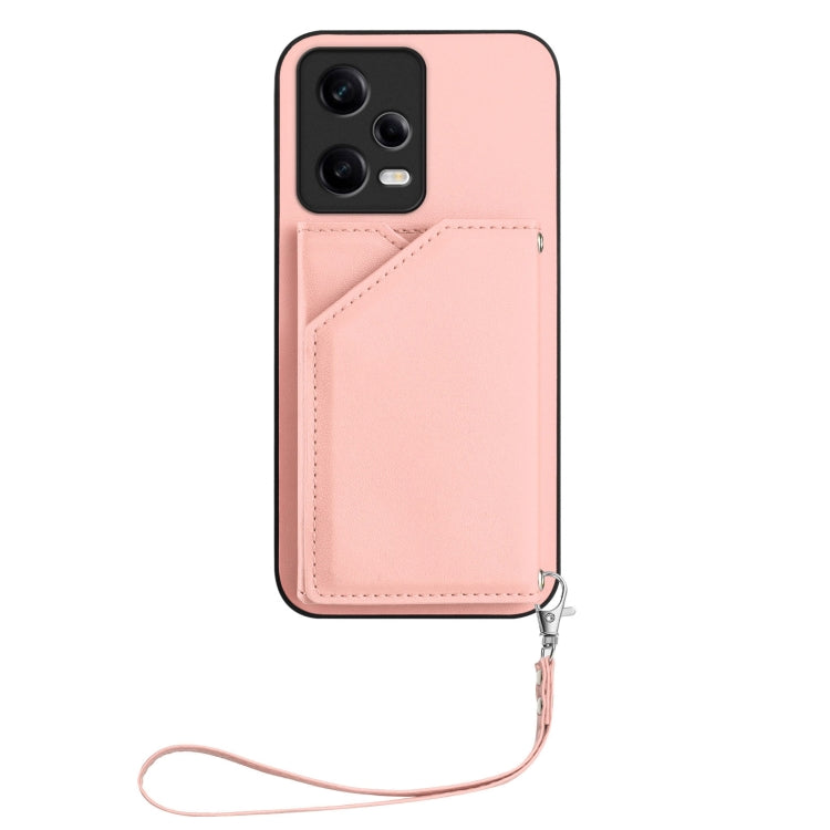 Skin Feel Four Card Slots Phone Case with Wrist Strap, For Redmi Note 12 Pro+ 5G, For Redmi Note 12 Pro 5G, For Redmi Note 12 Pro Speed, For Redmi Note 12 5G Global, For Redmi 12C / 11A, For Redmi 10C, For Redmi Turbo 3