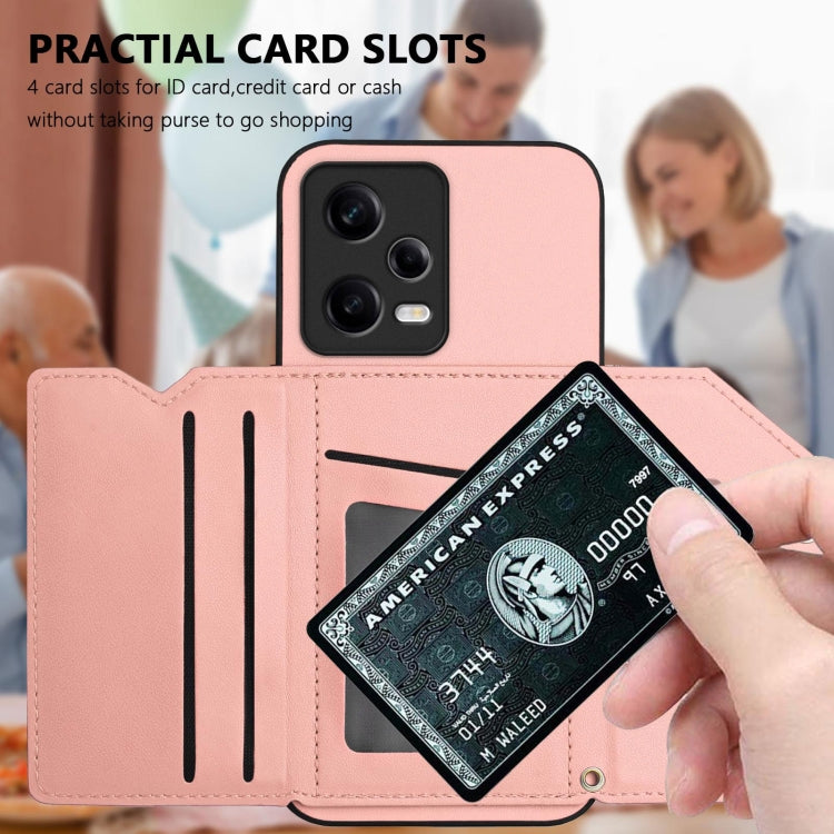Skin Feel Four Card Slots Phone Case with Wrist Strap, For Redmi Note 12 Pro+ 5G, For Redmi Note 12 Pro 5G, For Redmi Note 12 Pro Speed, For Redmi Note 12 5G Global, For Redmi 12C / 11A, For Redmi 10C, For Redmi Turbo 3